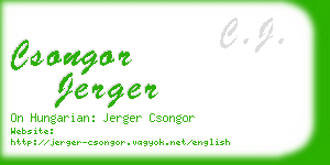 csongor jerger business card